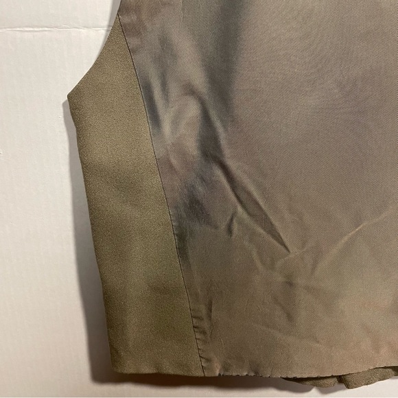 J Riggings Mens Tan Vest 5 Button Size L Tan Lining Back Casual Formal - Picture 9 of 10